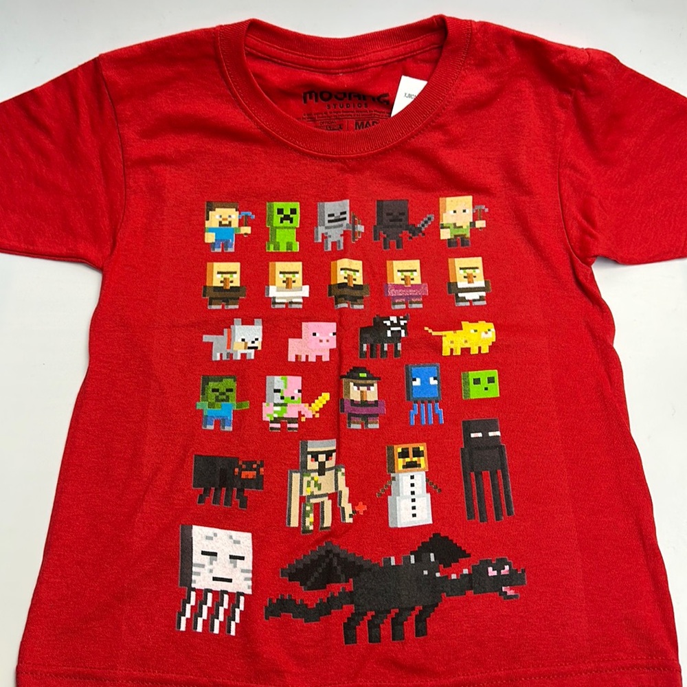 Minecraft Character Tee T-Shirt Youth Sz XS NWT New